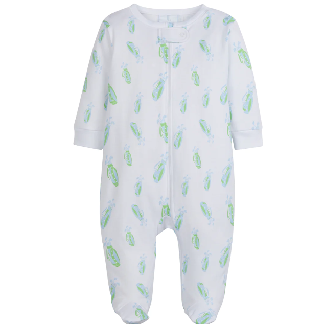 Zippered Footie - Blue Golf