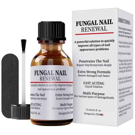 Zemmys Extra Strength Toenail Fungus Treatment For Toenail Or Fingernail, Fast Acting Nail Repair Liquid for Damaged & Discoloration Nail with Nail File