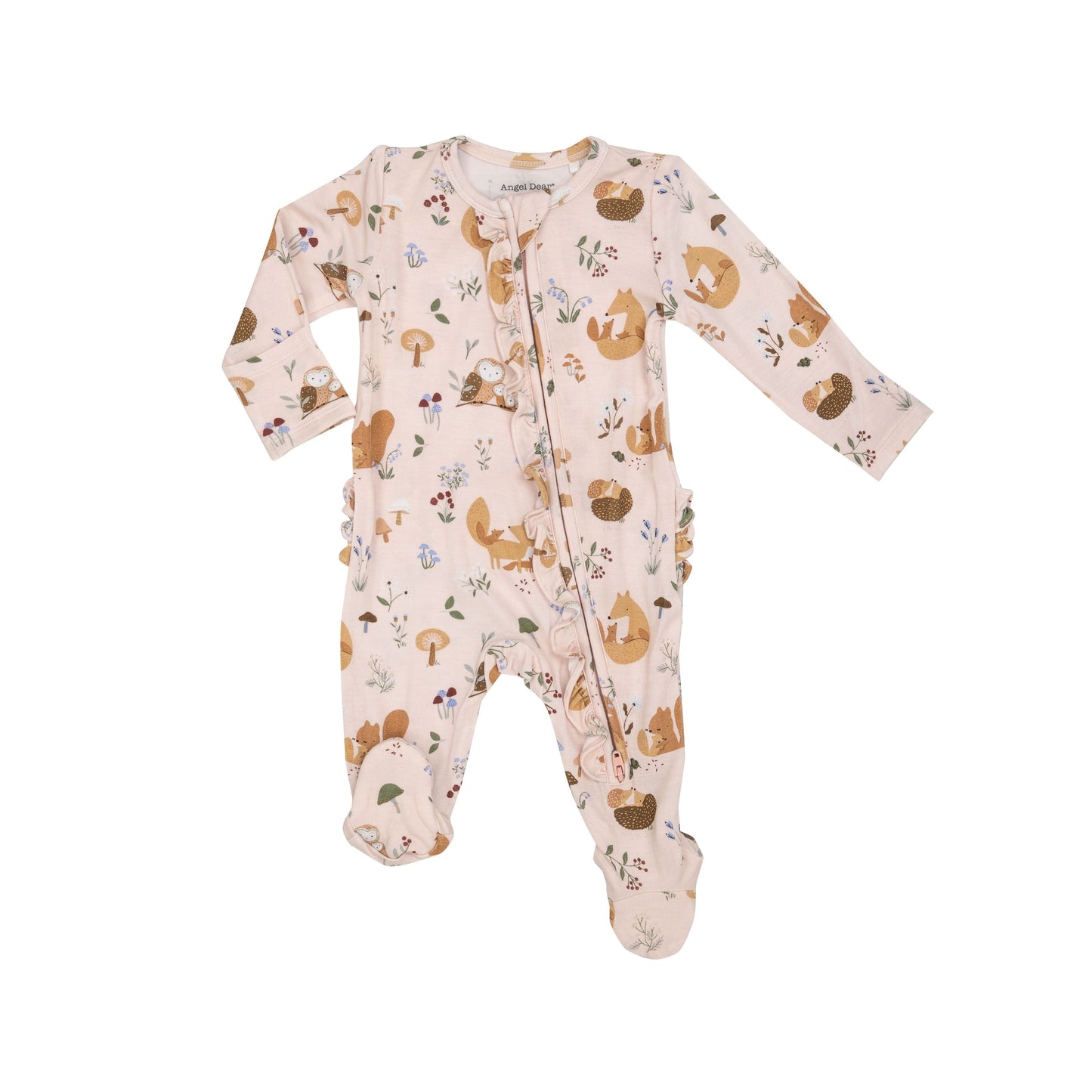 2 Way Zipper Ruffle Footie - Woodland Families